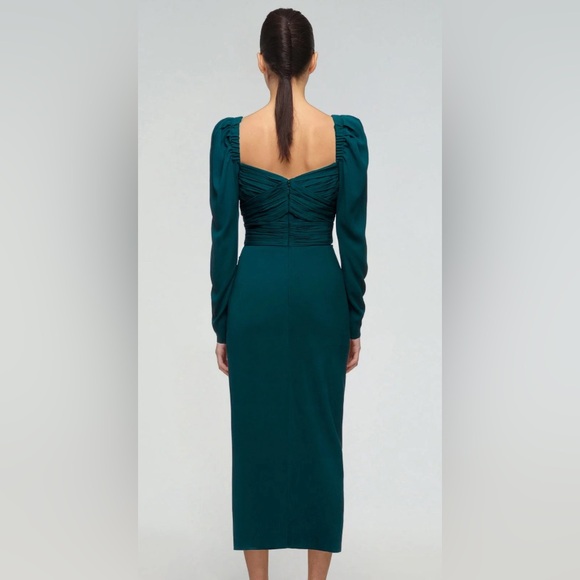 Self-Portrait Deep Teal Irish Midi - Picture 2 of 2